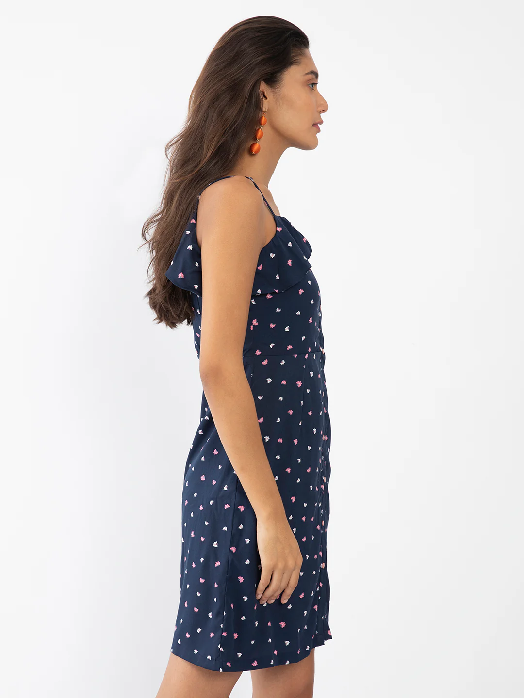 Blue Polka Sleeveless Sheath Dress - Image 3
