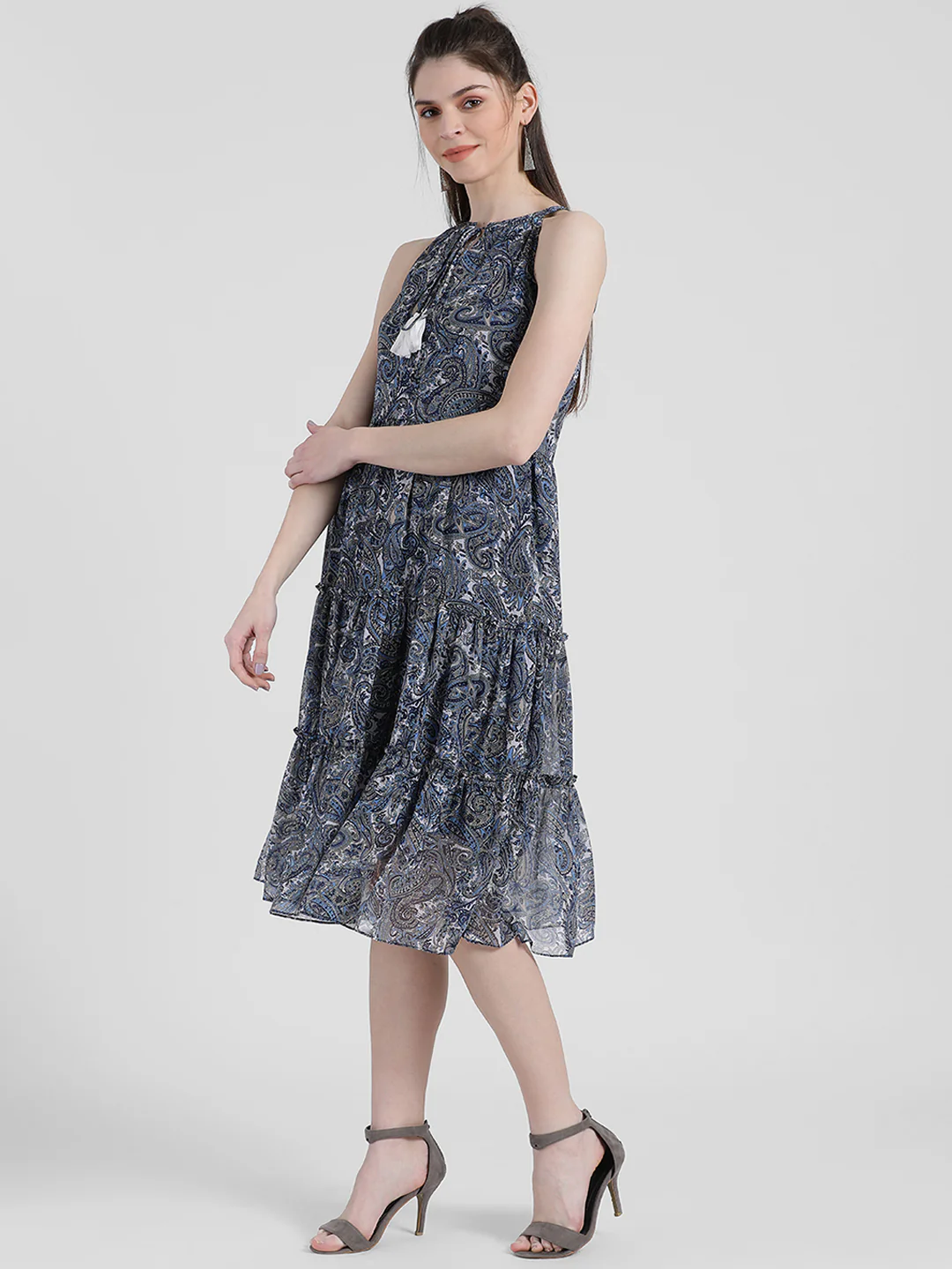 Printed A-Line Dress - Image 2
