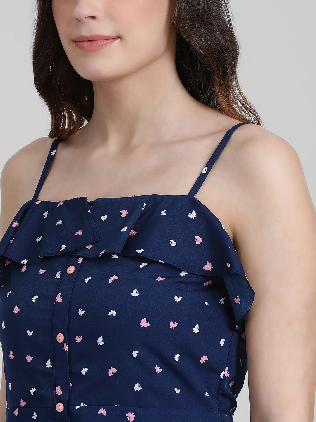 Blue Printed Bodycon Dress - Image 6