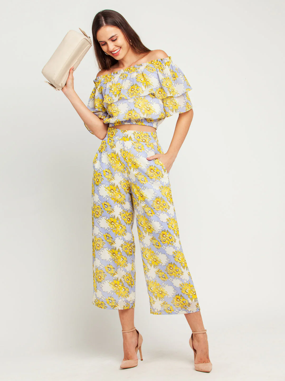 Blue Printed Trouser - Image 5
