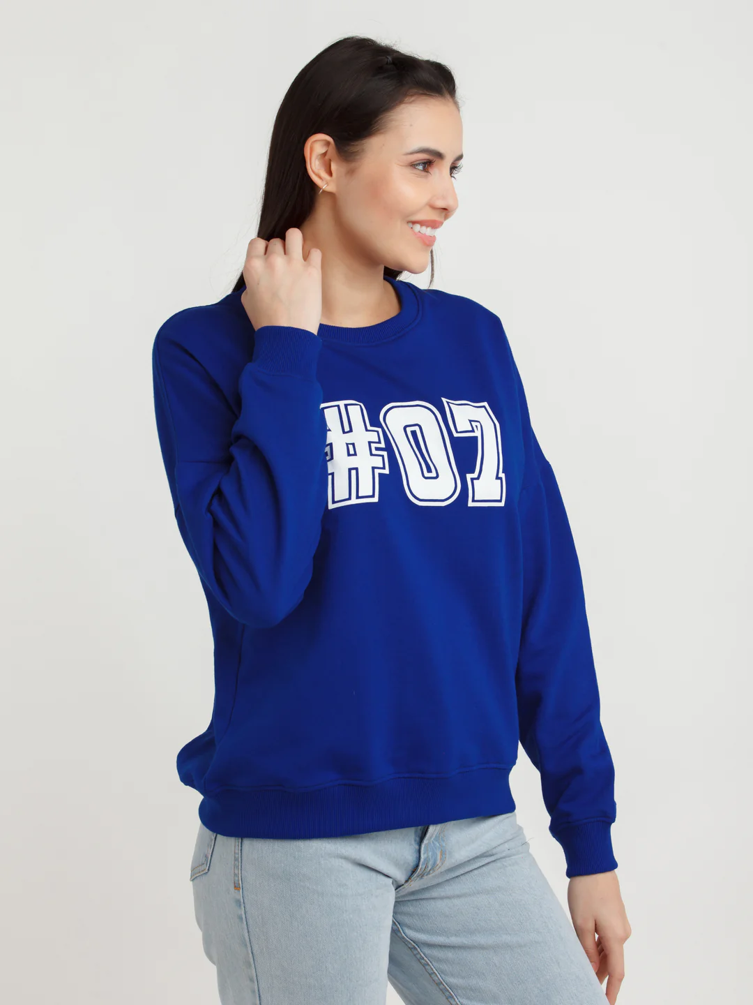 Blue Printed Hoodie - Image 3