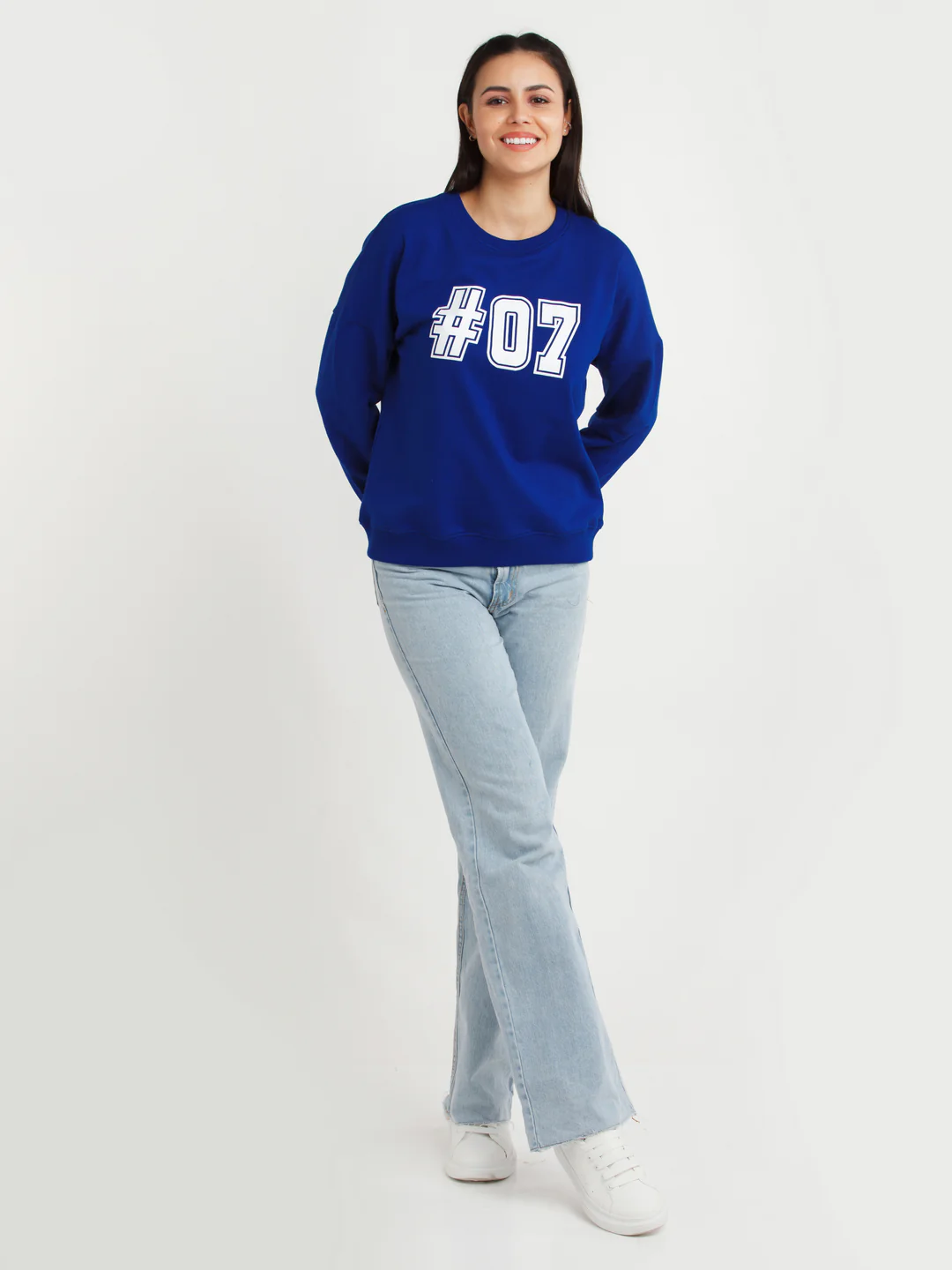 Blue Printed Hoodie - Image 5