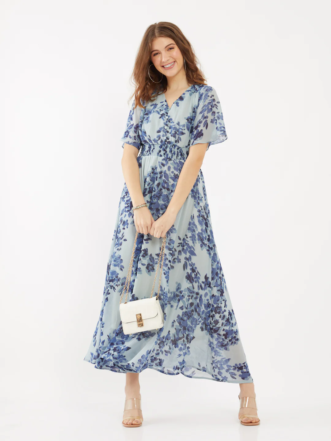 Blue Printed Maxi
