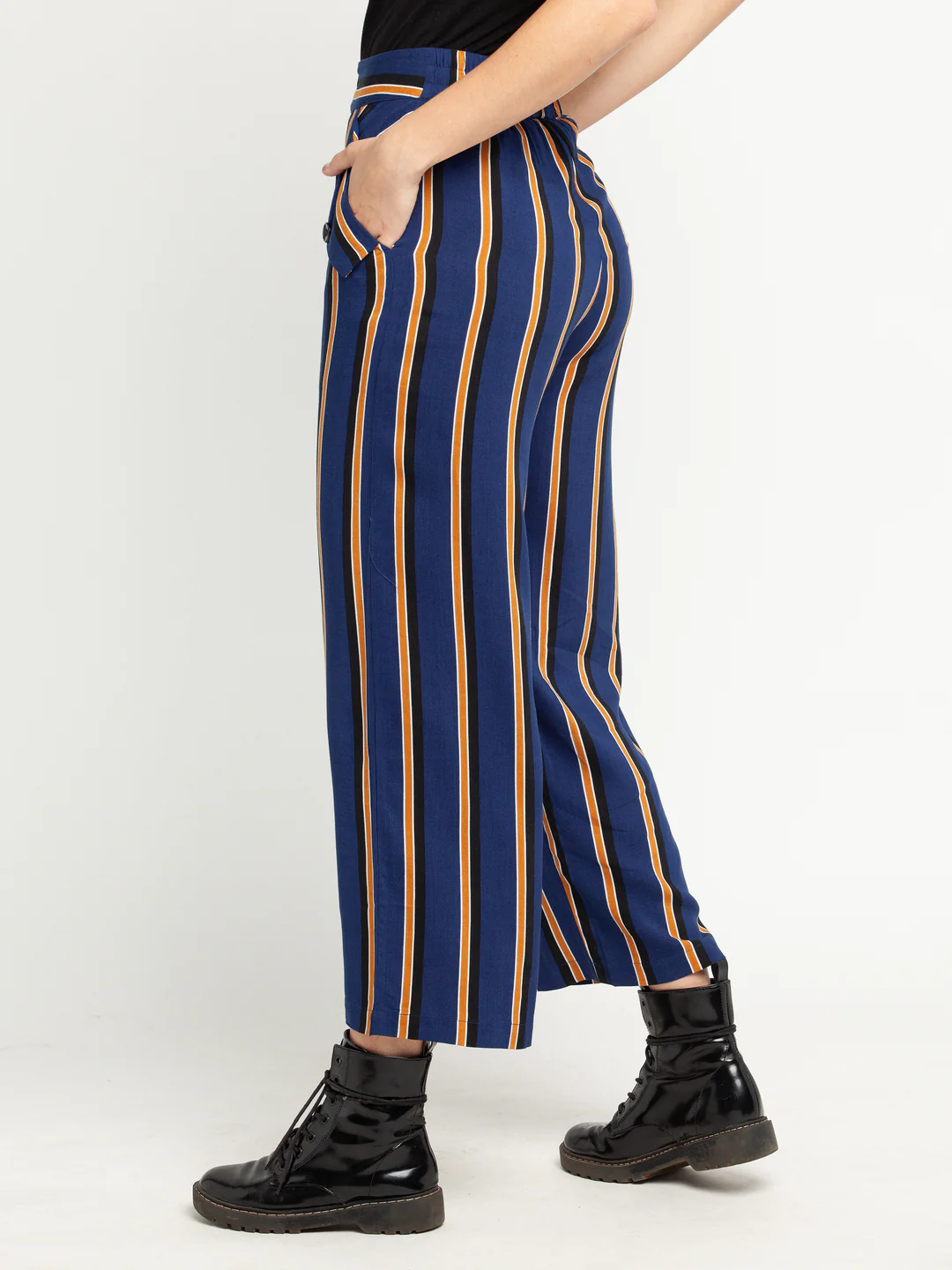 Blue Printed Palazzo - Image 4
