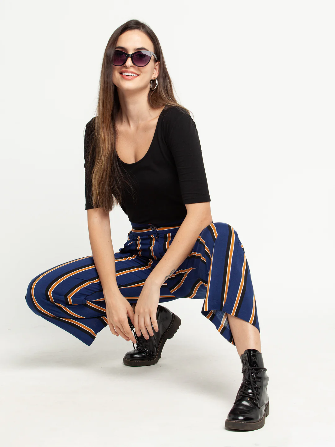 Blue Printed Palazzo - Image 6