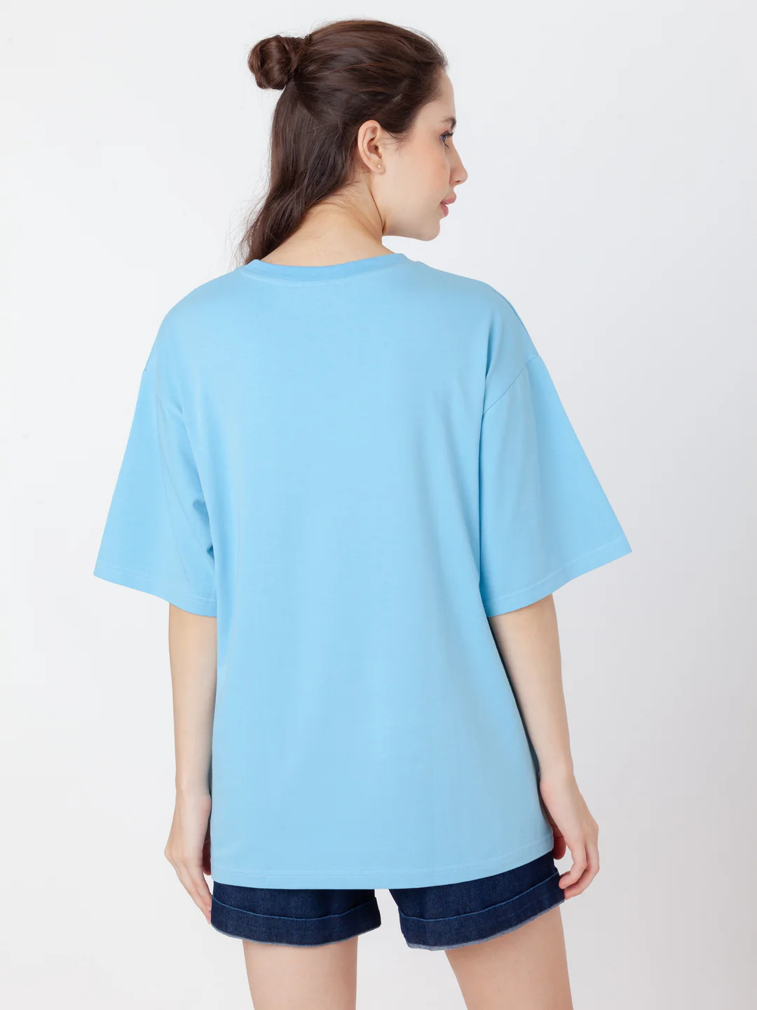 Blue Printed Regular T-Shirt - Image 4