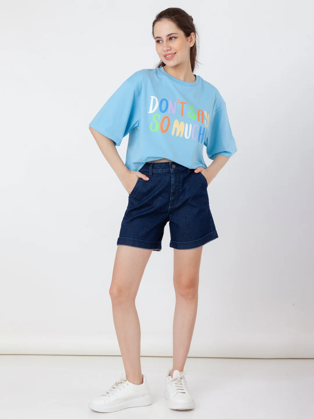 Blue Printed Regular T-Shirt - Image 5