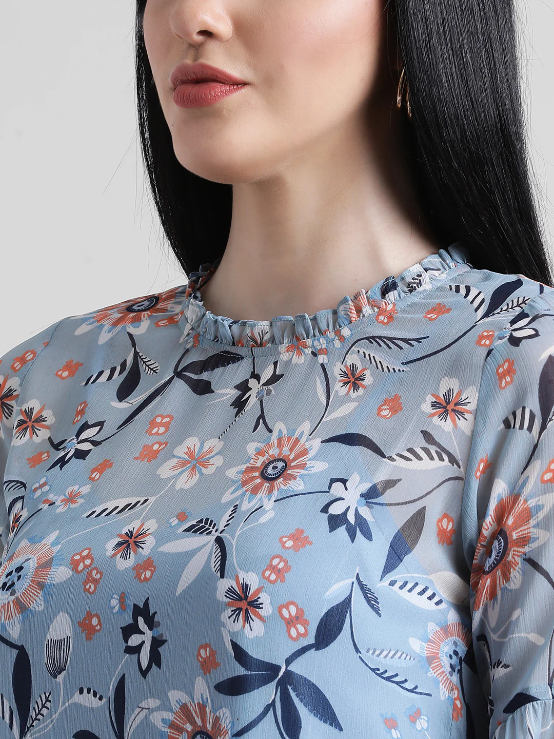 Blue Printed Regular Top - Image 6
