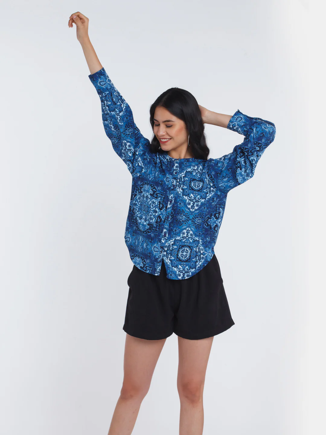 Blue Printed Shirt - Image 5