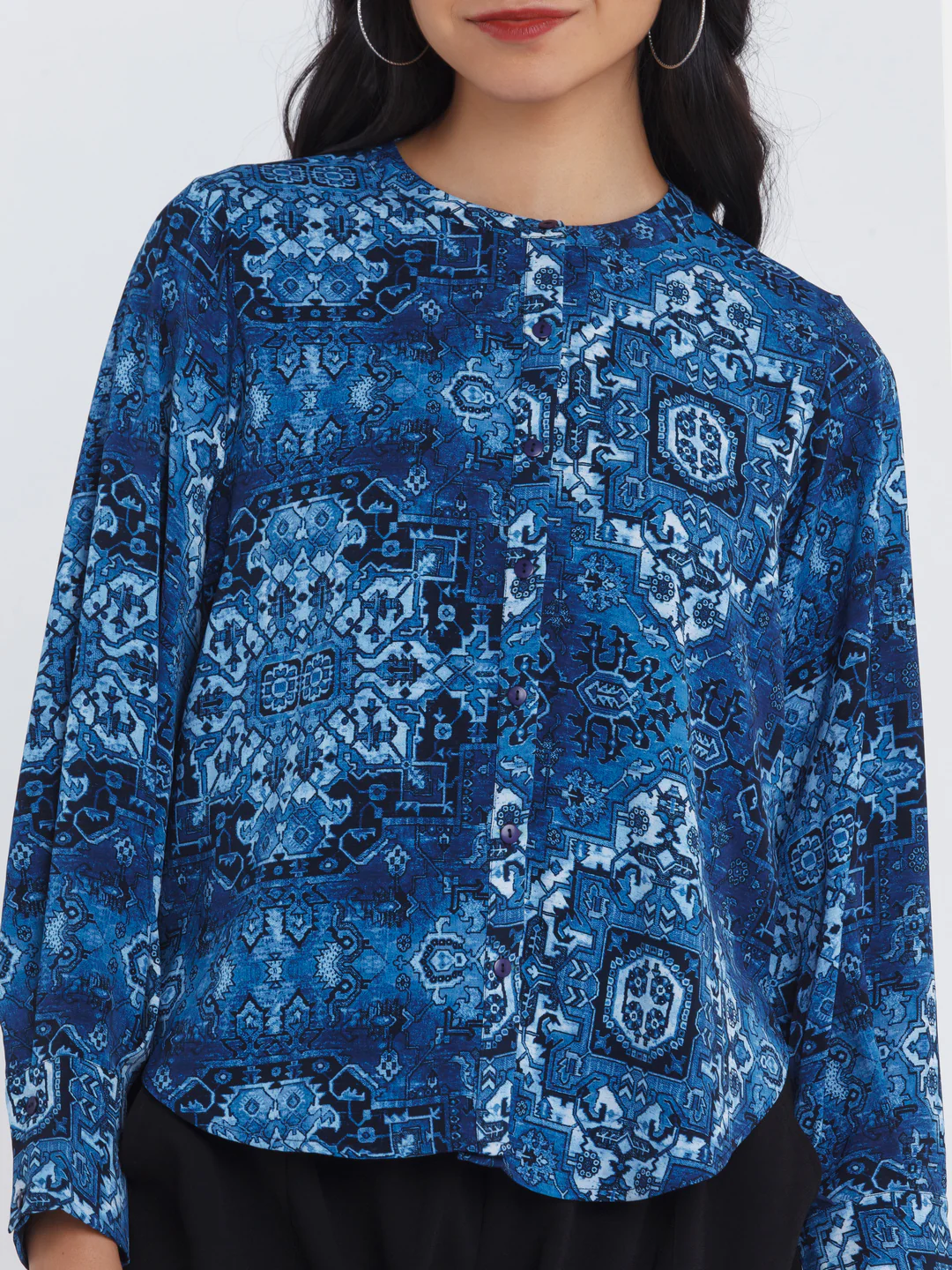 Blue Printed Shirt - Image 6