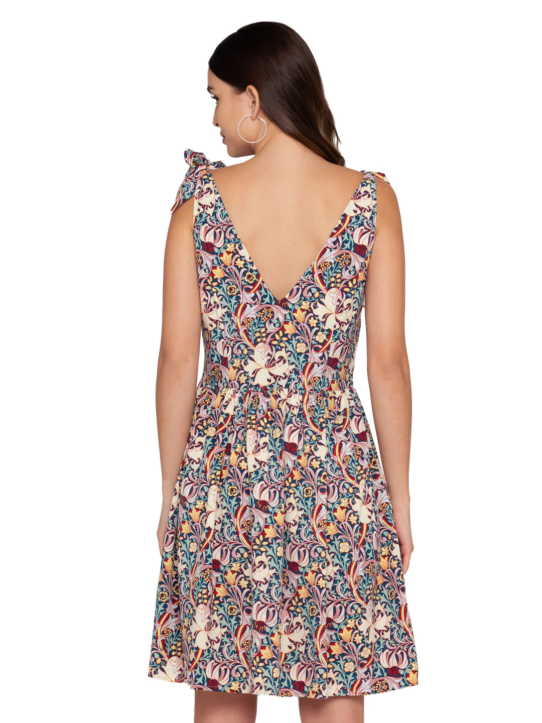 Blue Printed Short Dress - Image 2