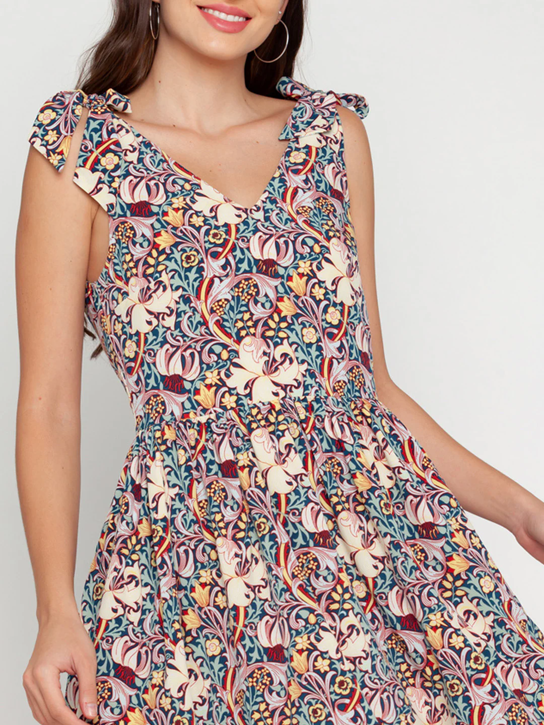 Blue Printed Short Dress - Image 6
