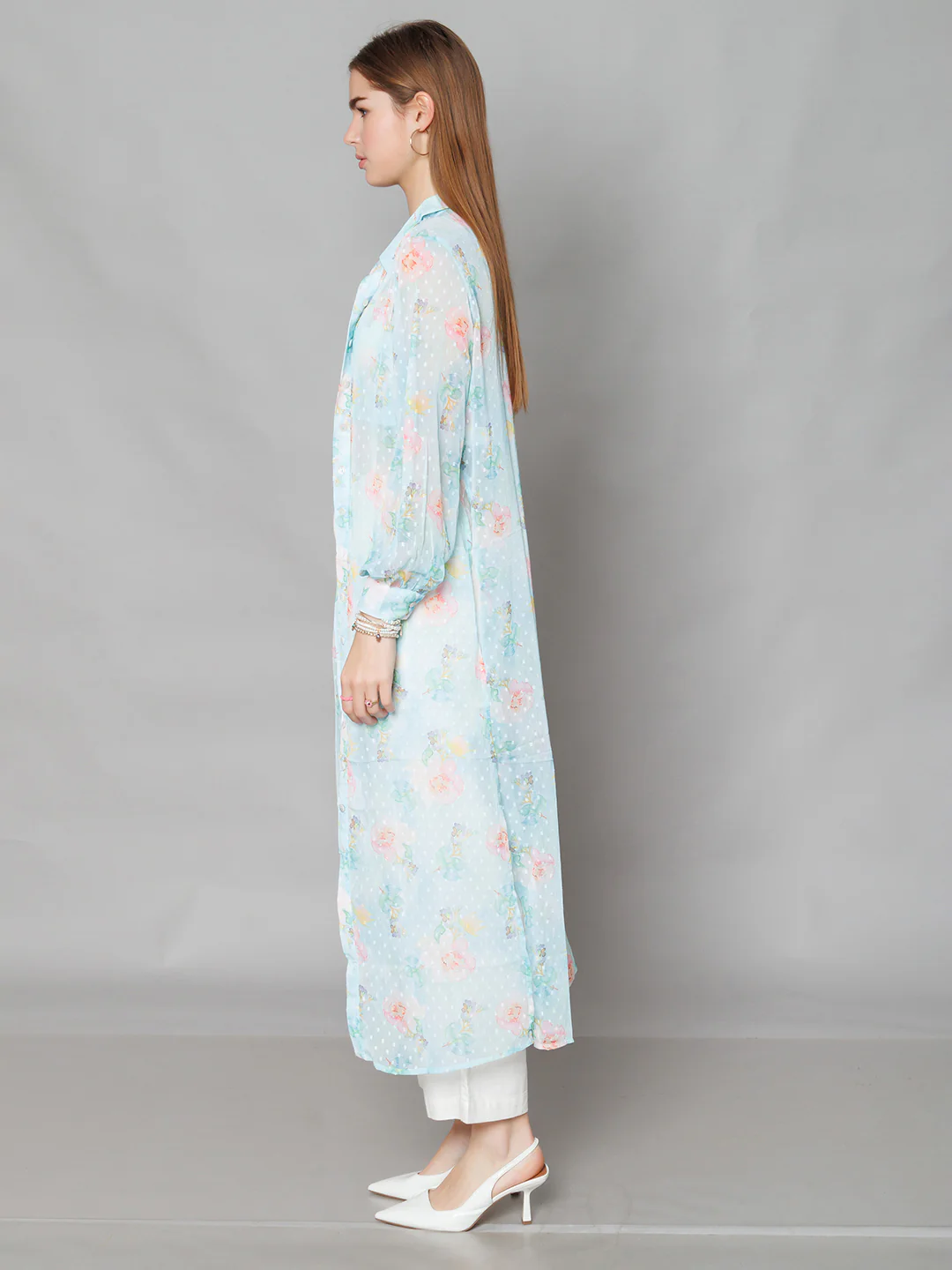 Blue Printed Straight Fit Co-Ord Set - Image 3