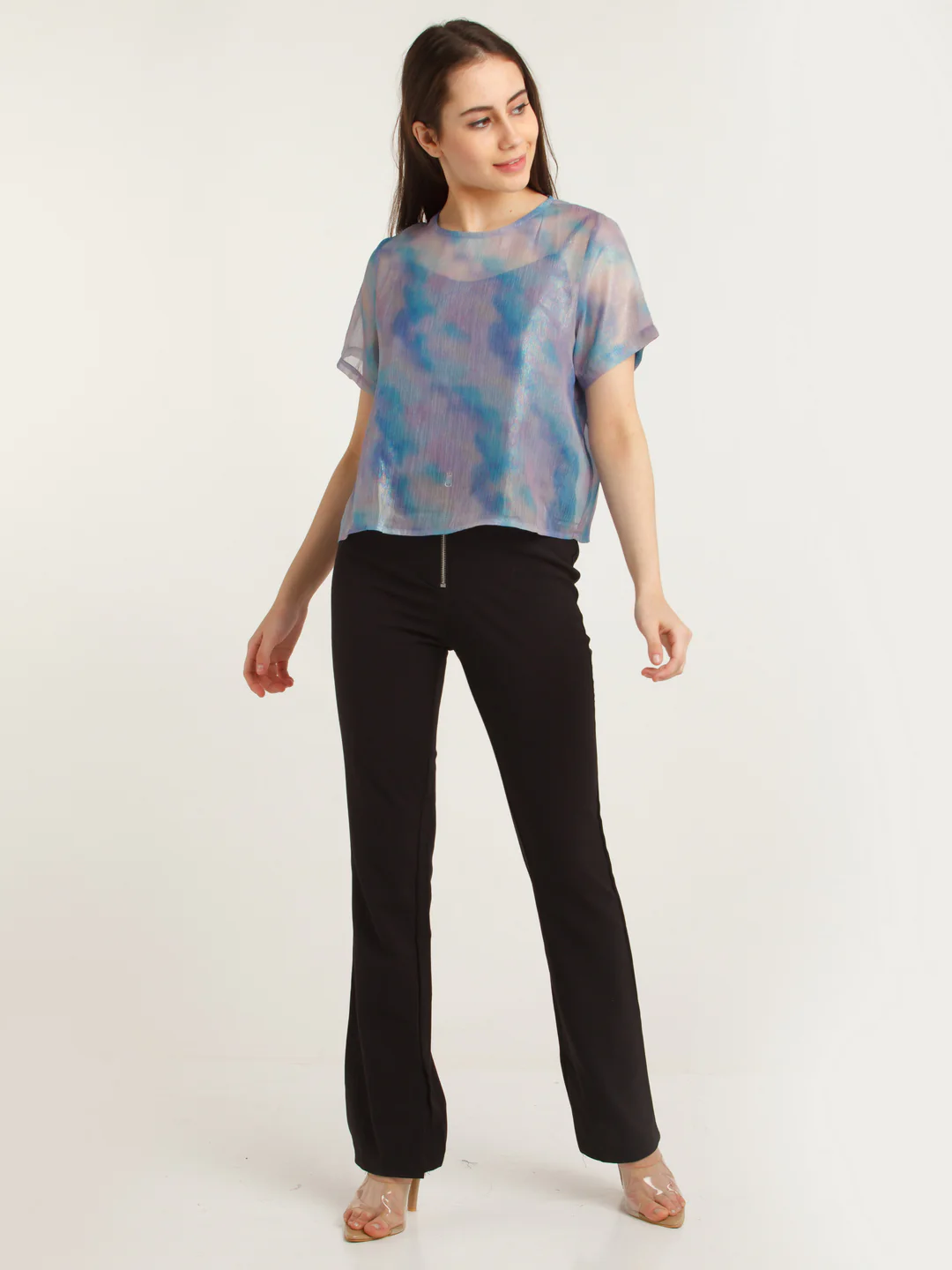 Blue Printed Top - Image 5