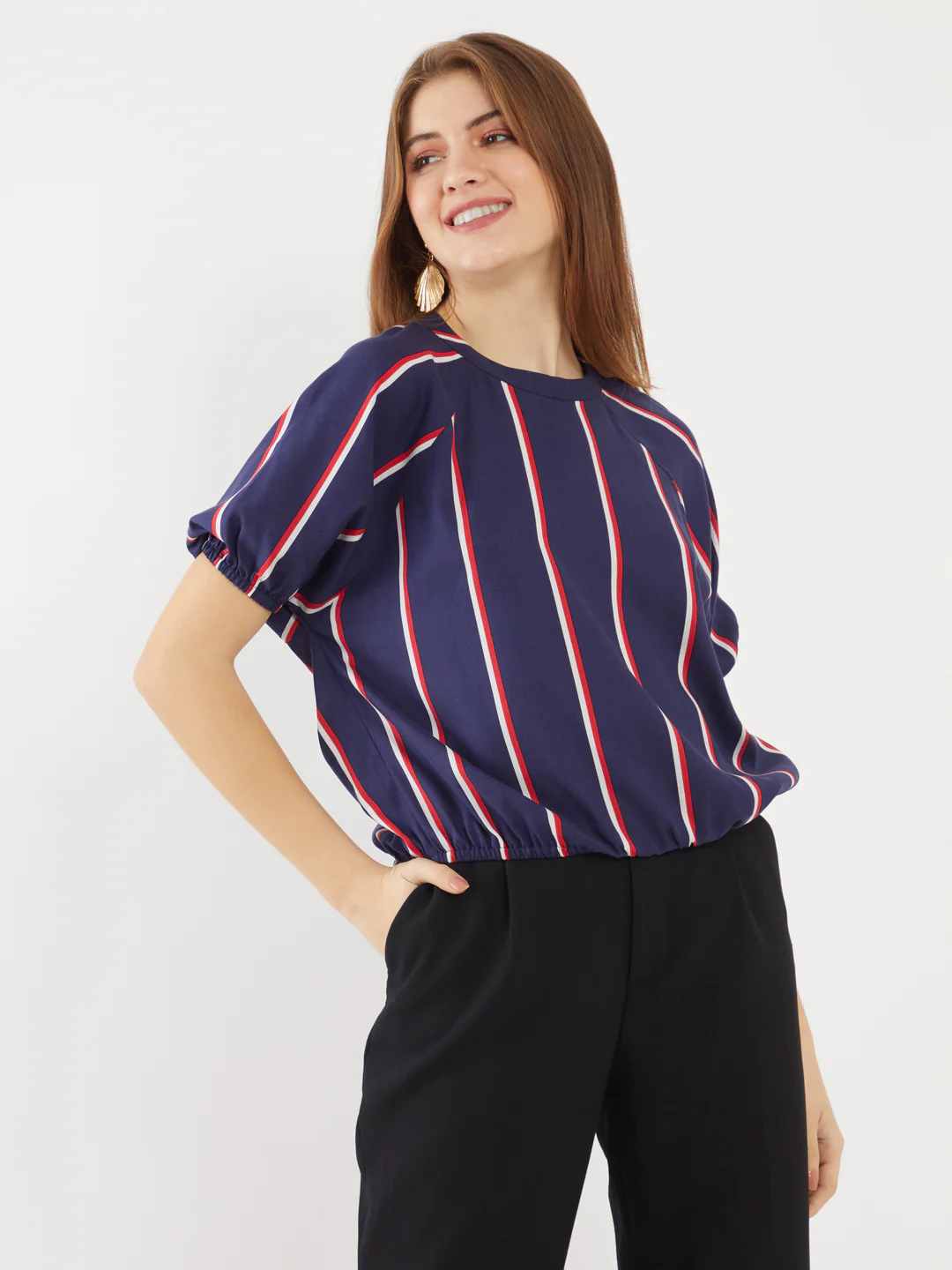 Blue Printed Top