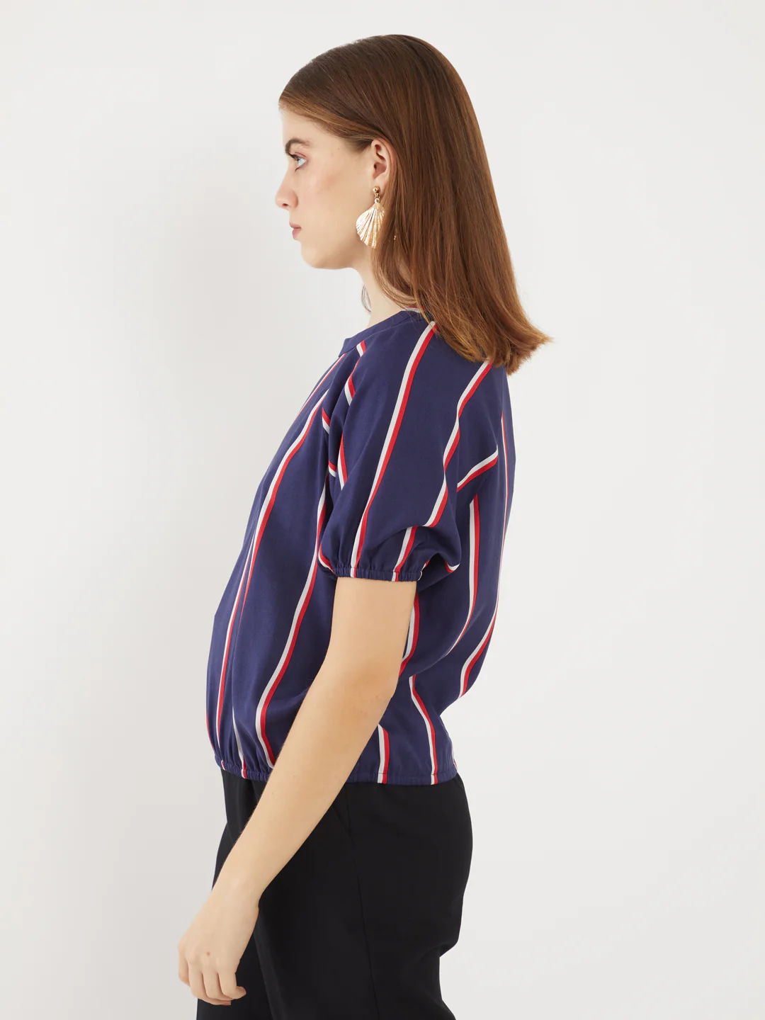 Blue Printed Top - Image 3