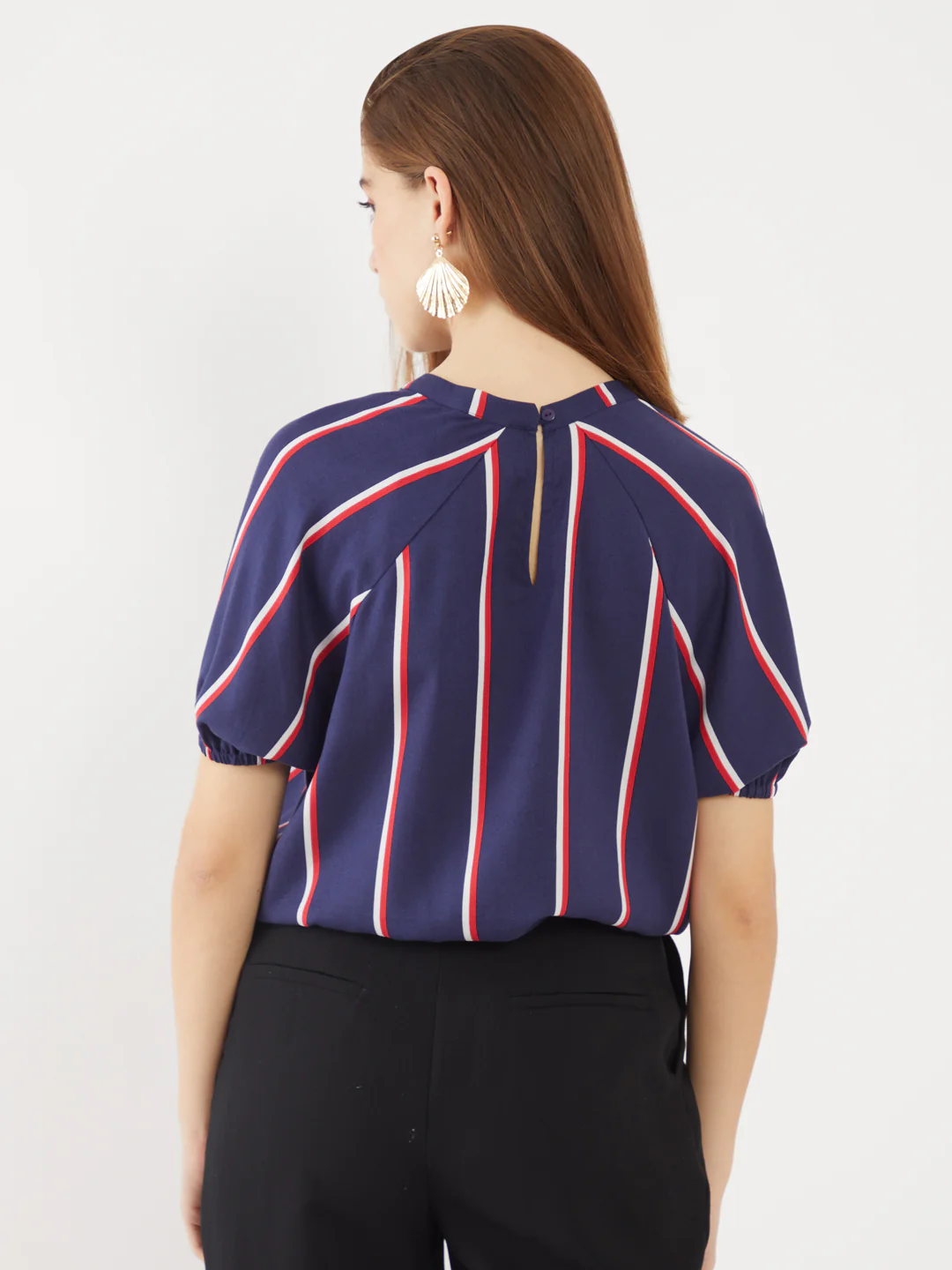 Blue Printed Top - Image 4