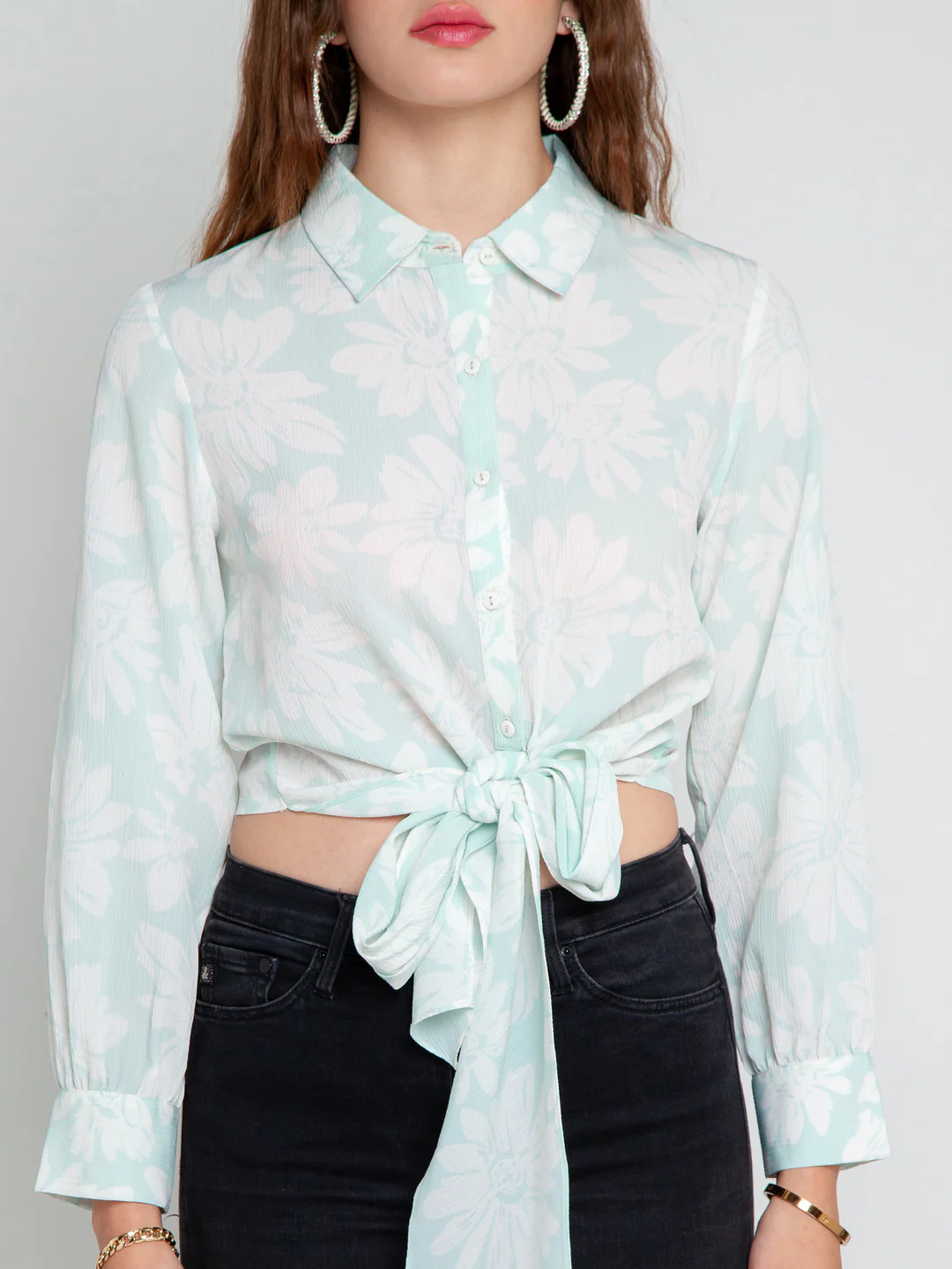 Blue Printed Top - Image 5