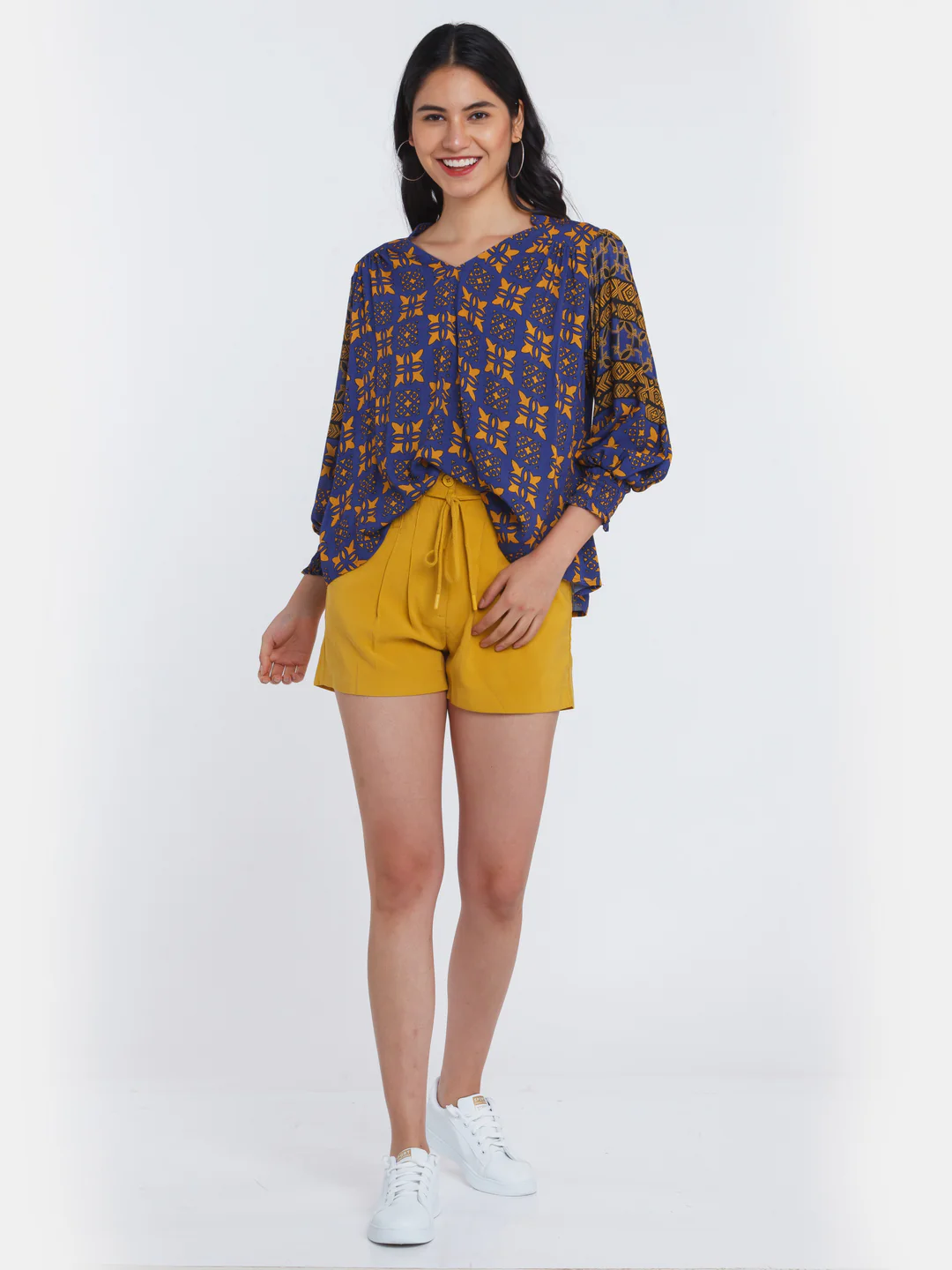Blue Printed Top - Image 4
