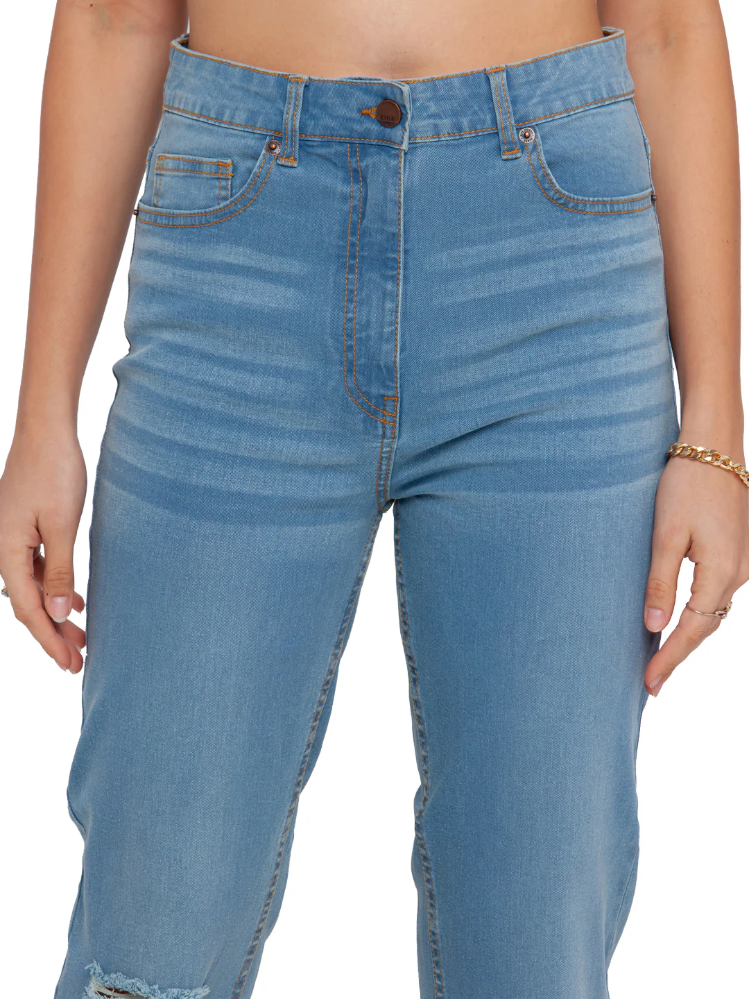 Blue Solid Jeans - Image 5