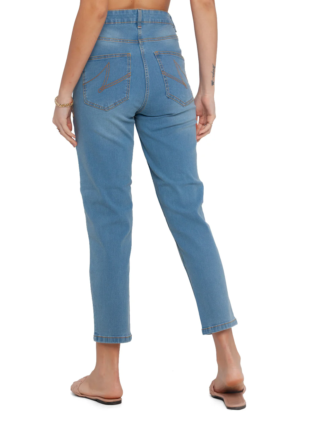 Blue Solid Jeans - Image 6