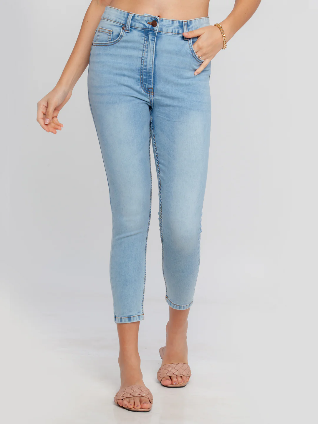 Blue Solid Jeans - Image 2