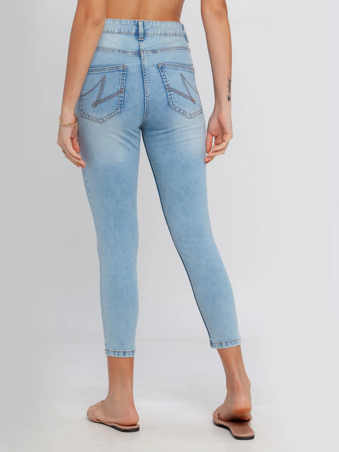 Blue Solid Jeans - Image 4