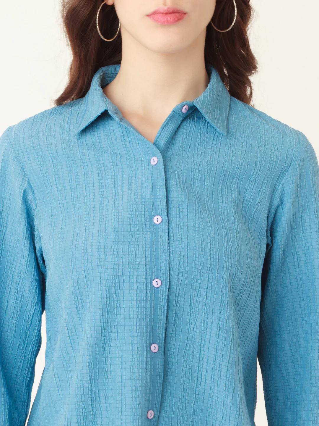 Blue Solid Regular Top - Image 6