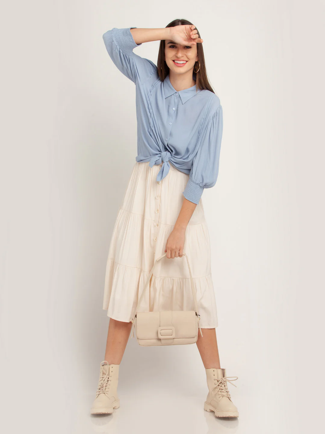 Blue Solid Shirt - Image 5