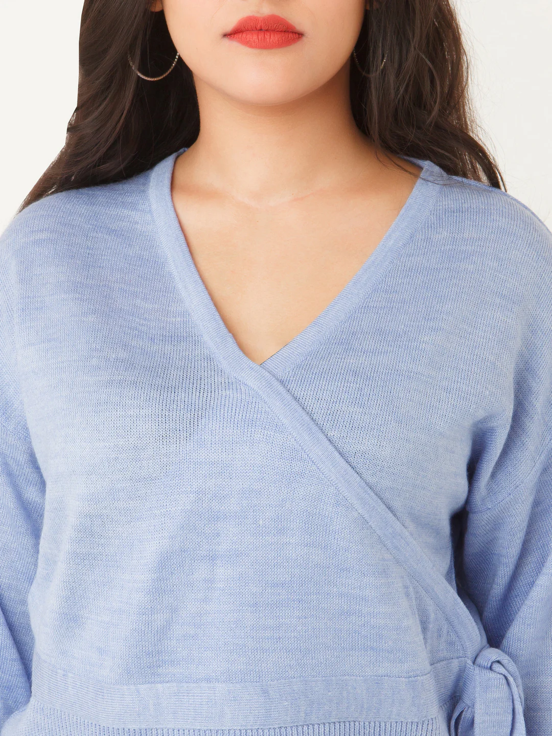 Blue Solid Sweater - Image 6