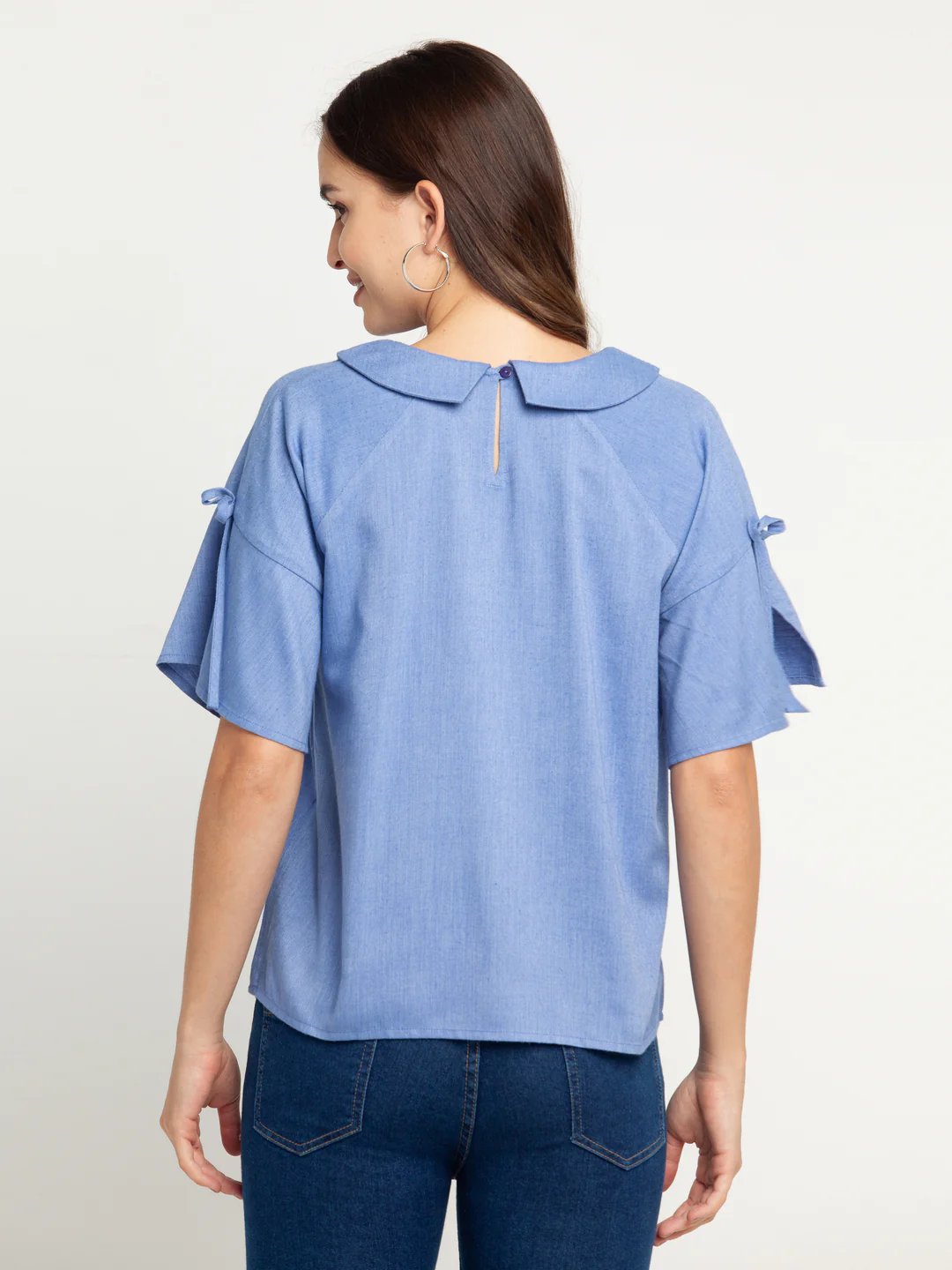 Blue Solid Top - Image 4