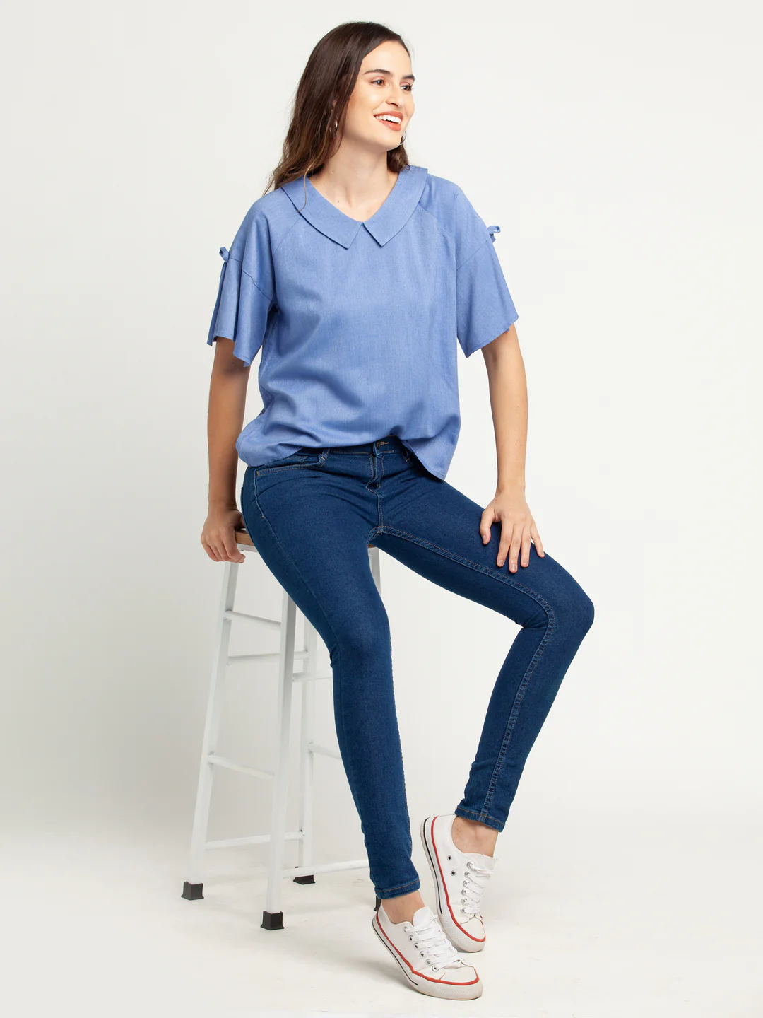 Blue Solid Top - Image 5