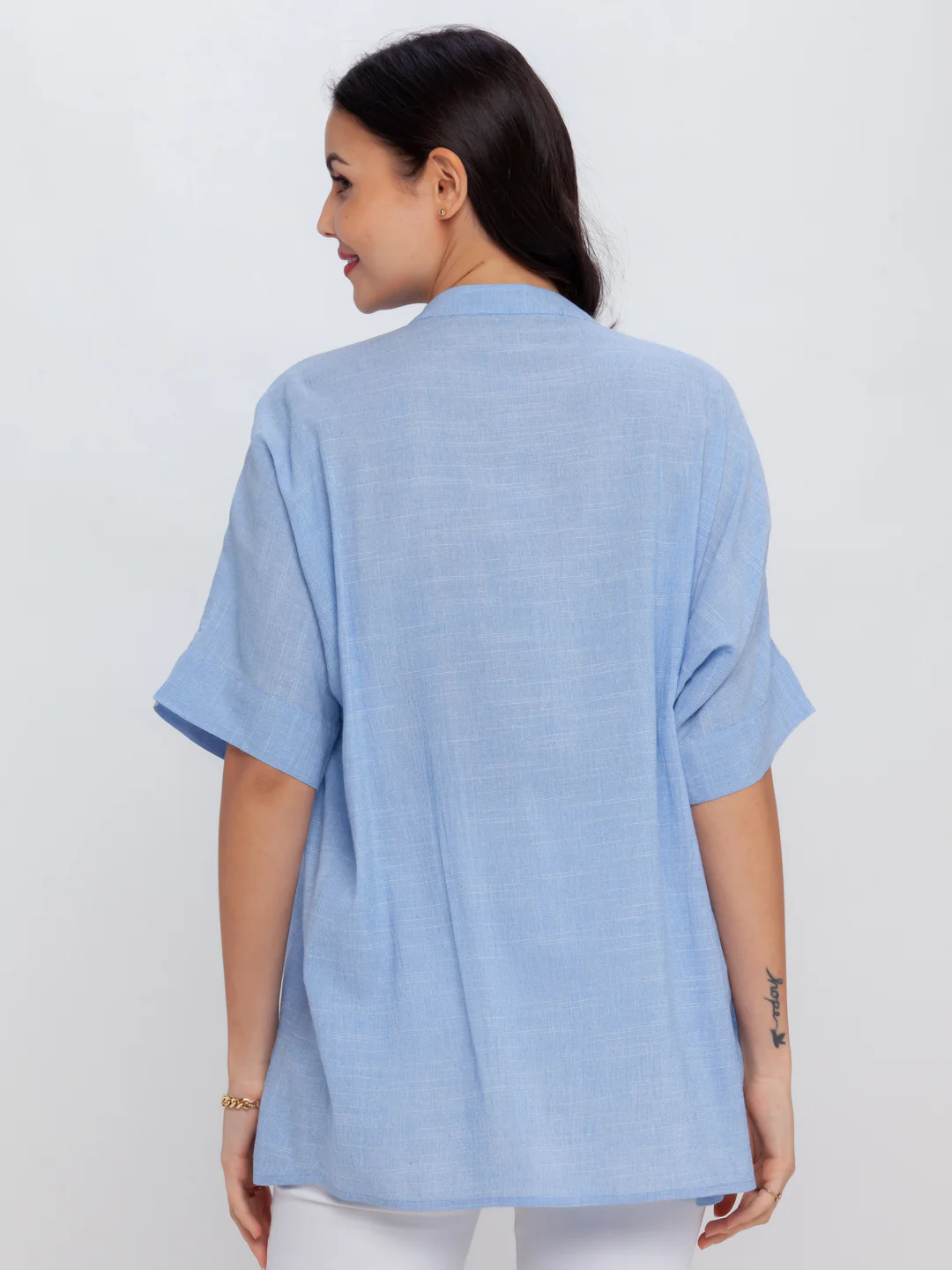 Blue Solid Top - Image 4