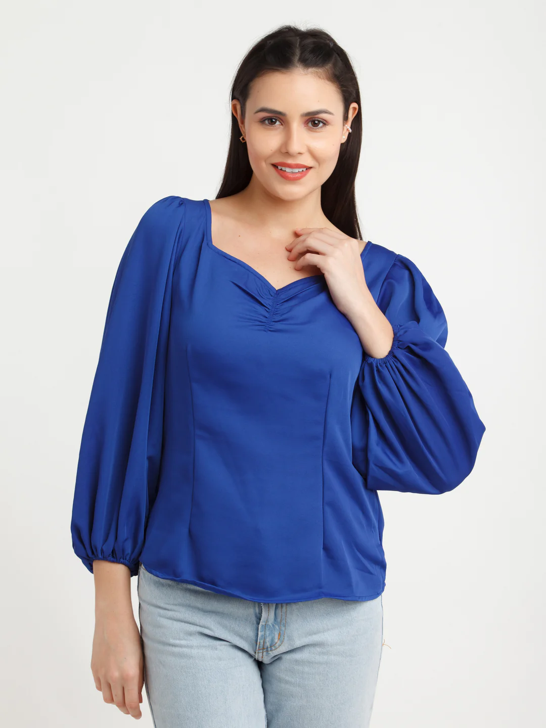 Blue Solid Top - Image 3