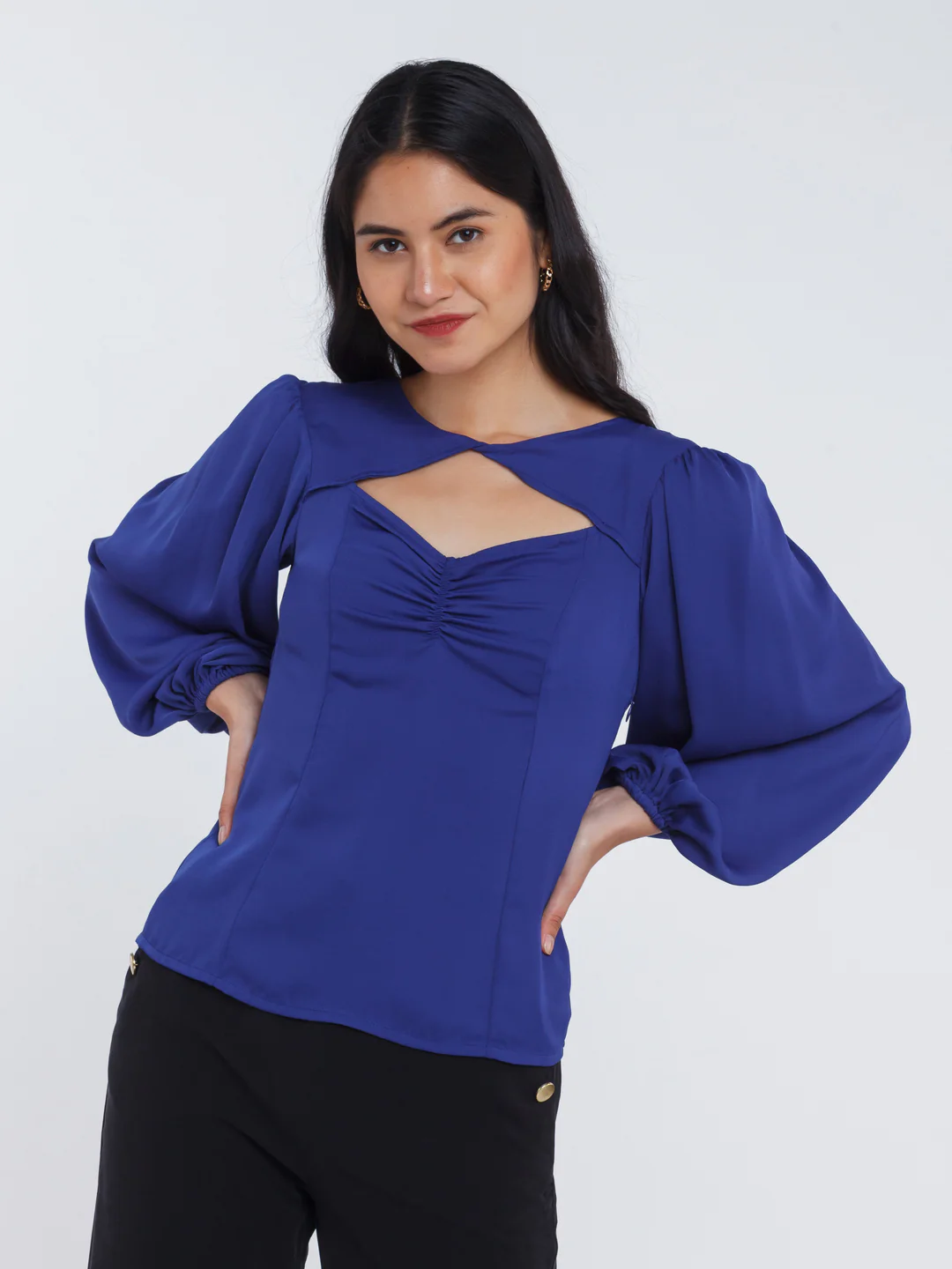 Blue Solid Top - Image 4