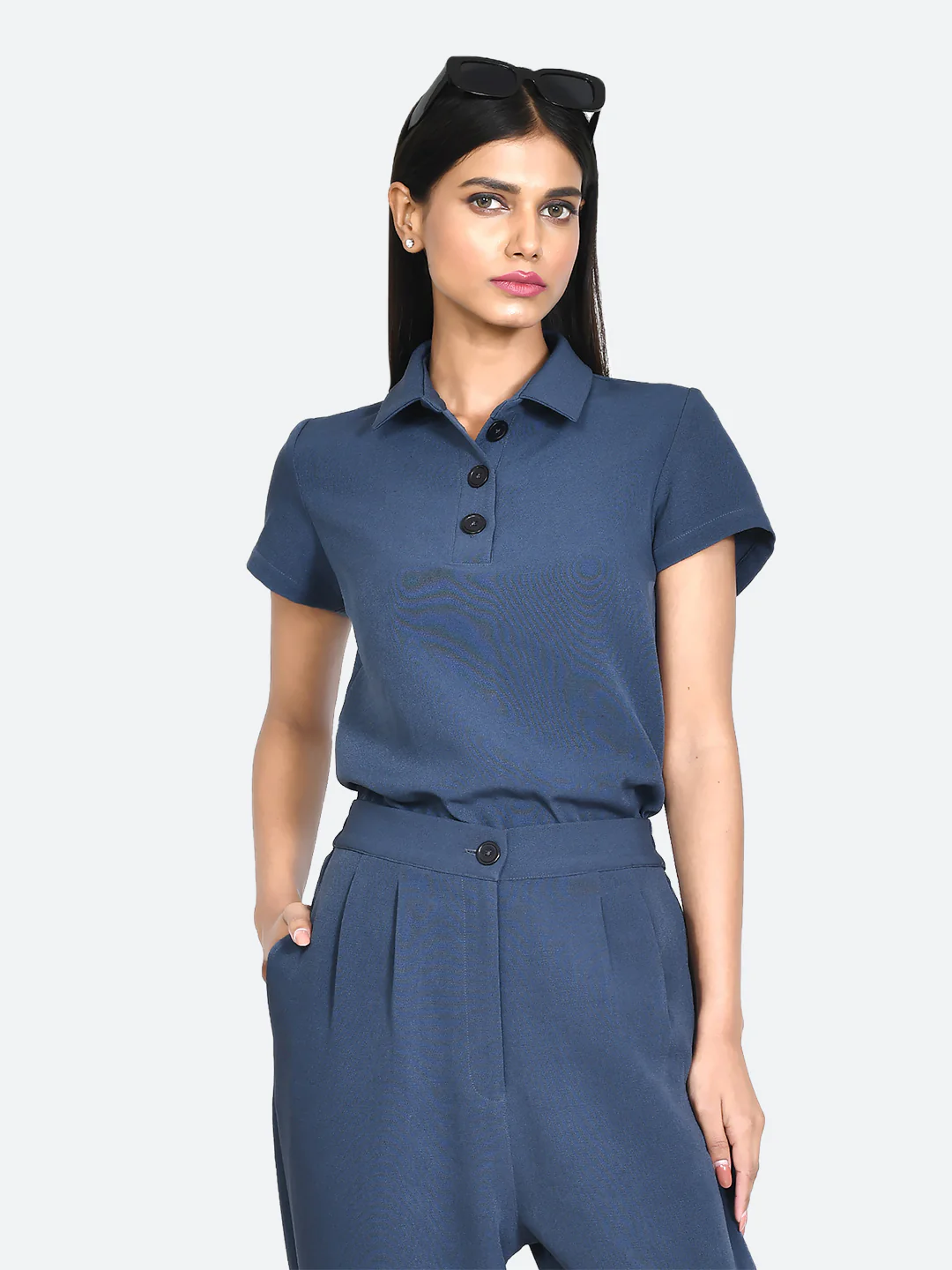 Blue Solid Top - Image 3