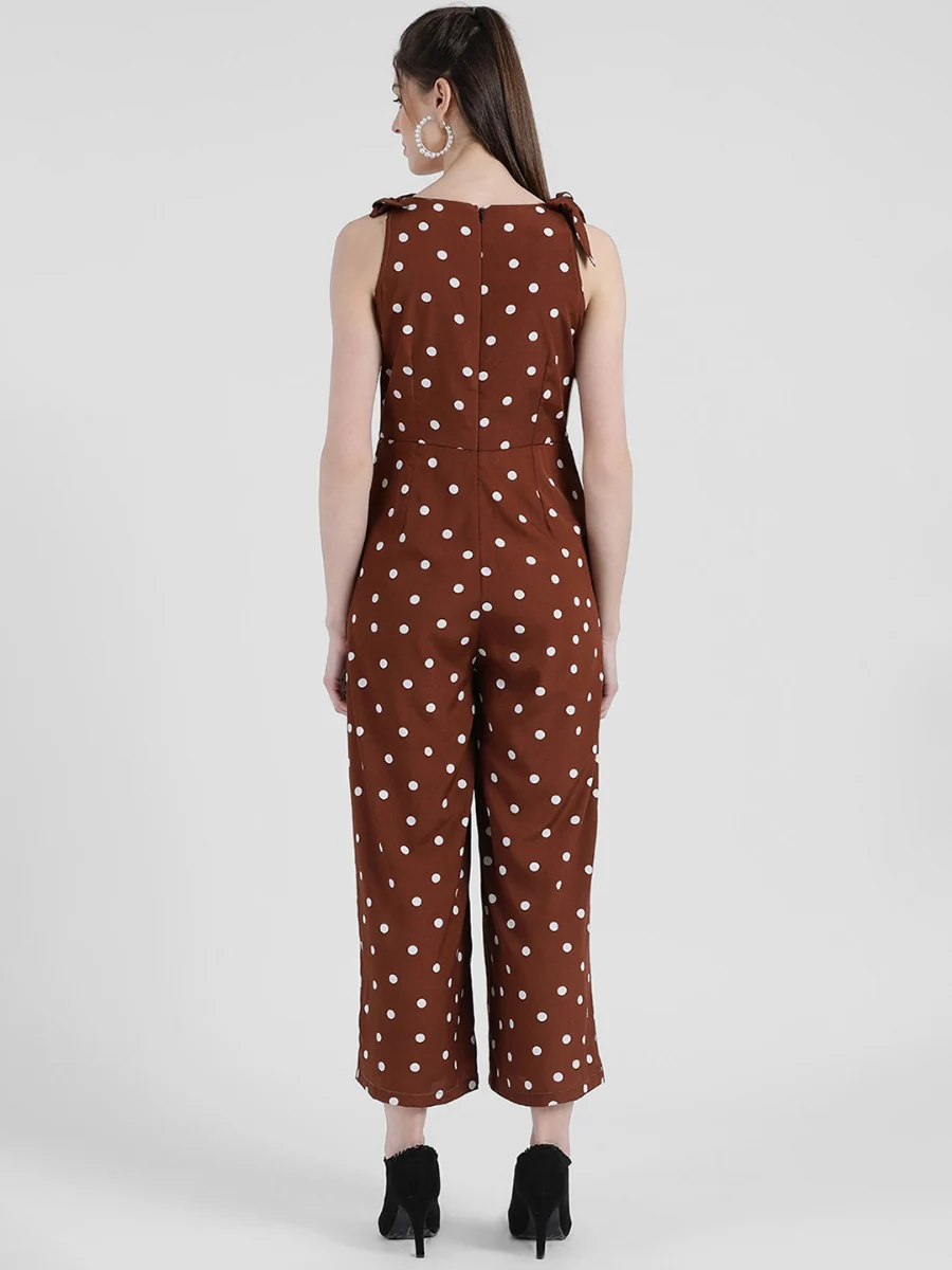 Brown Polka Jumpsuit - Image 4
