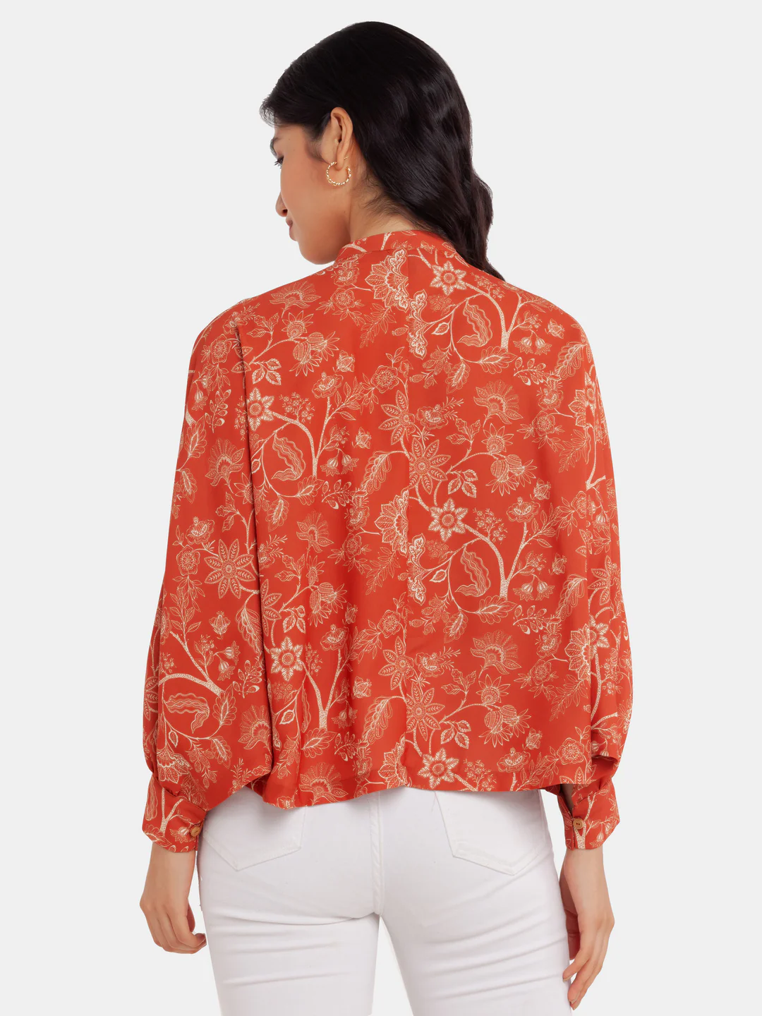 Brown Printed Oversized Top - Image 4