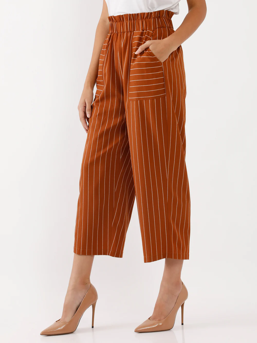 Brown Printed Palazzo - Image 3