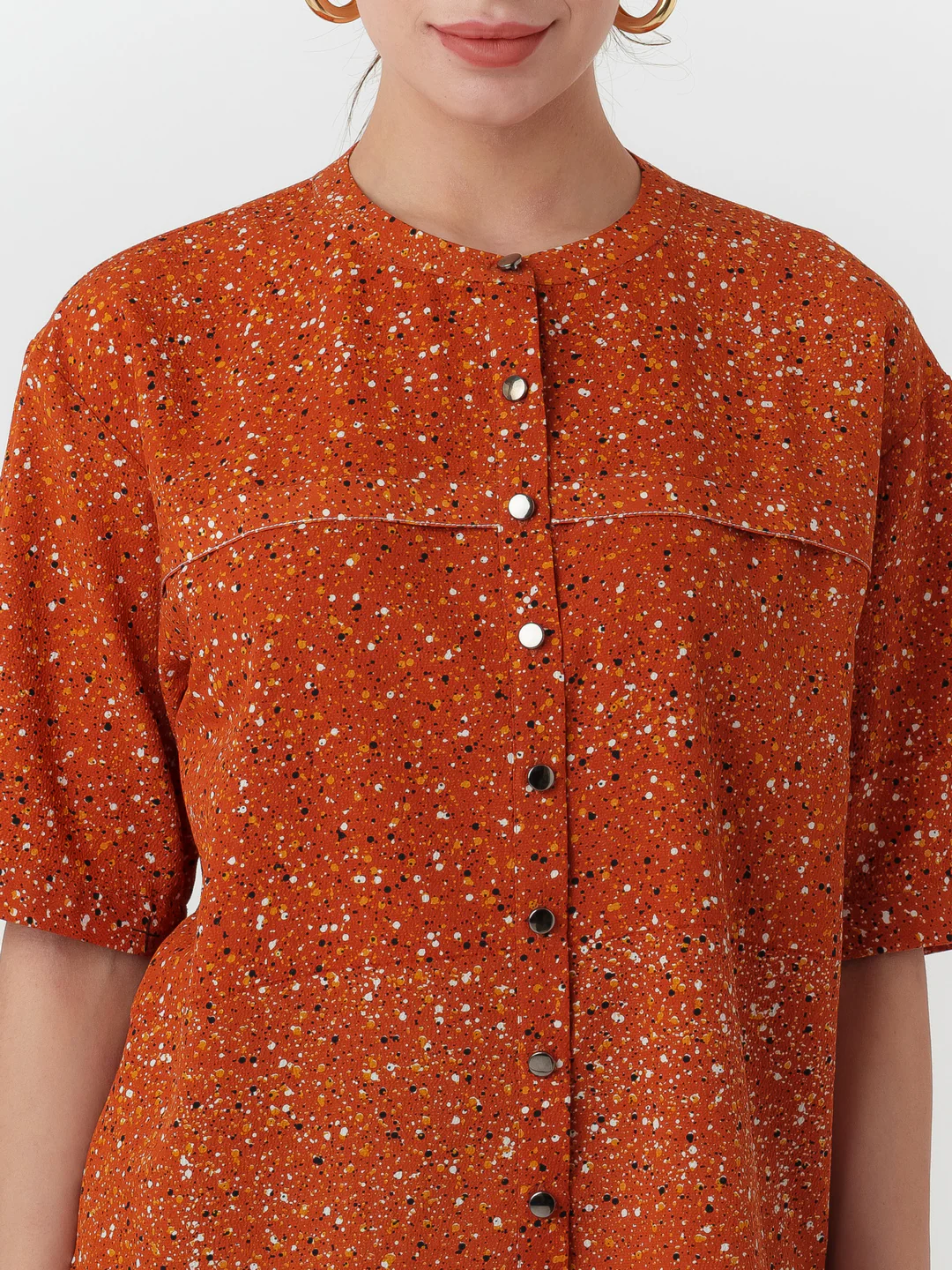 Brown Printed Regular Top - Image 6