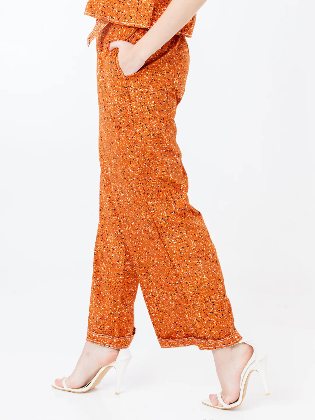 Brown Printed Regular Trouser - Image 3