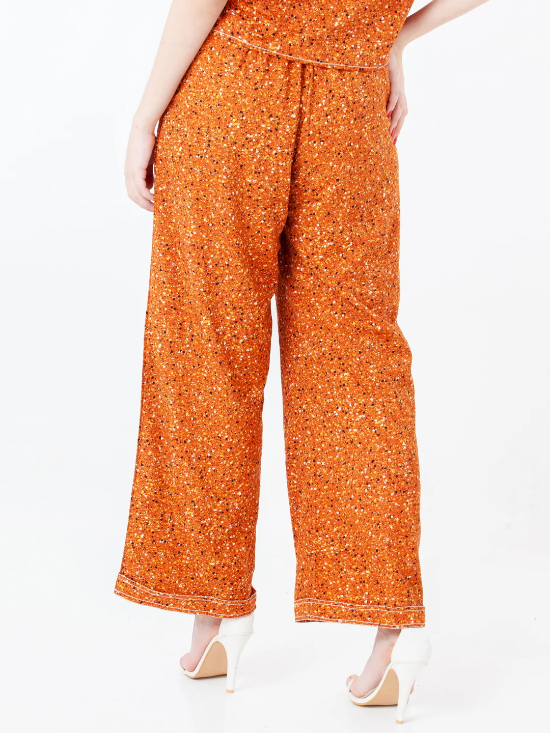 Brown Printed Regular Trouser - Image 4