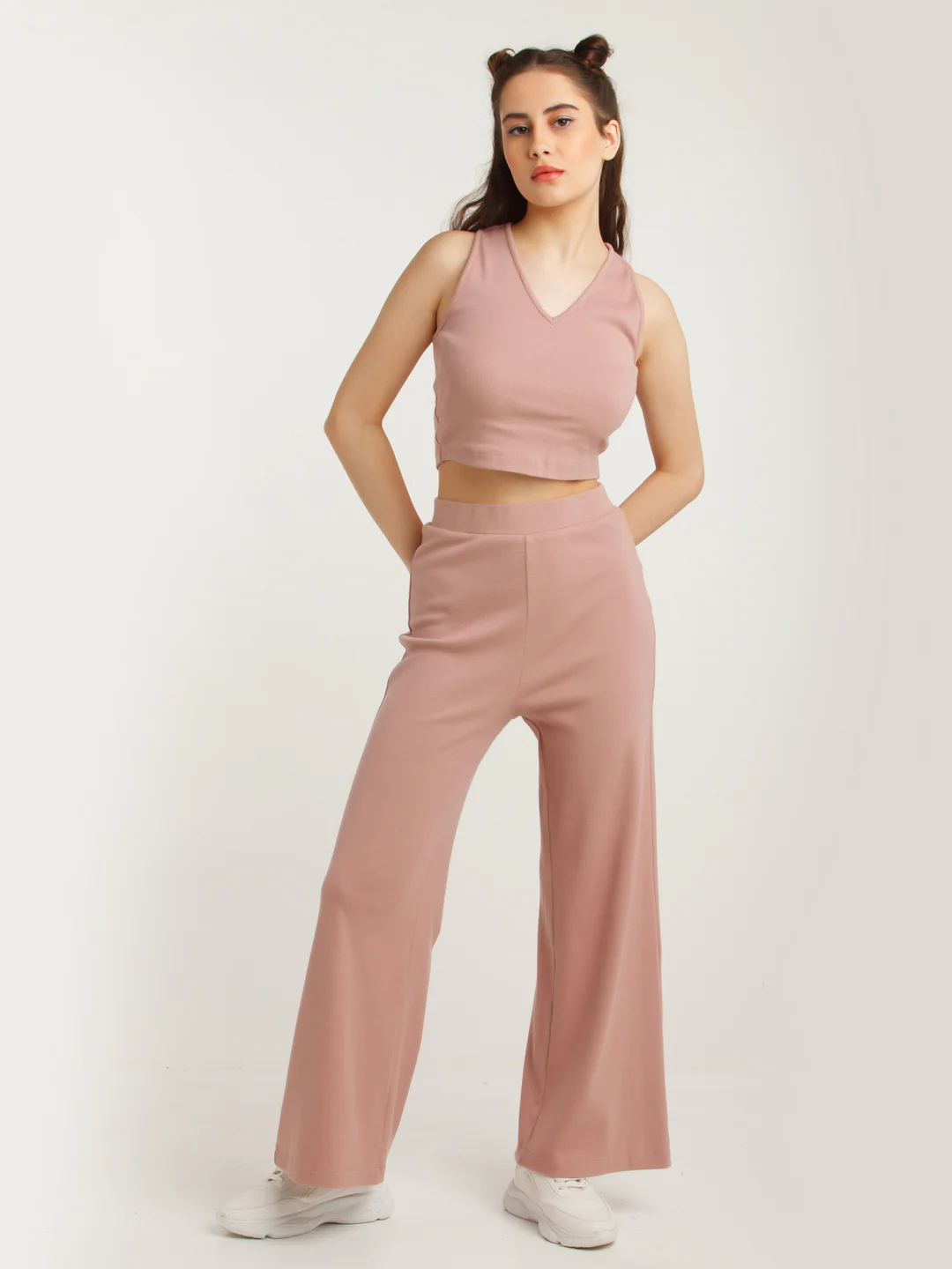Brown Solid Fitted Top - Image 5