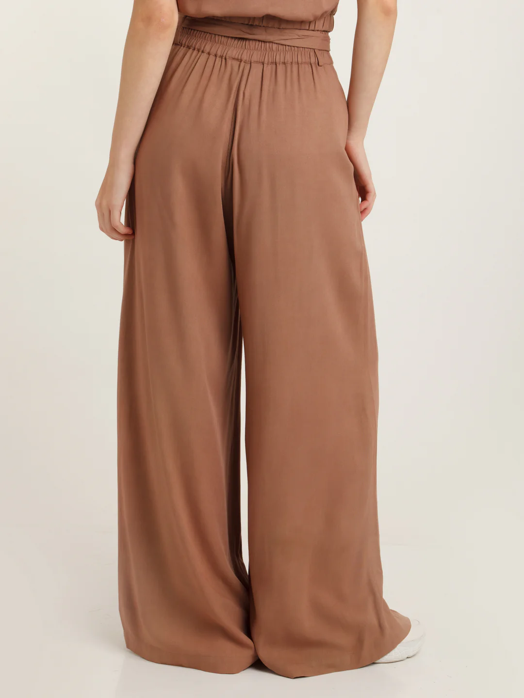 Brown Solid Fitted Trouser - Image 4