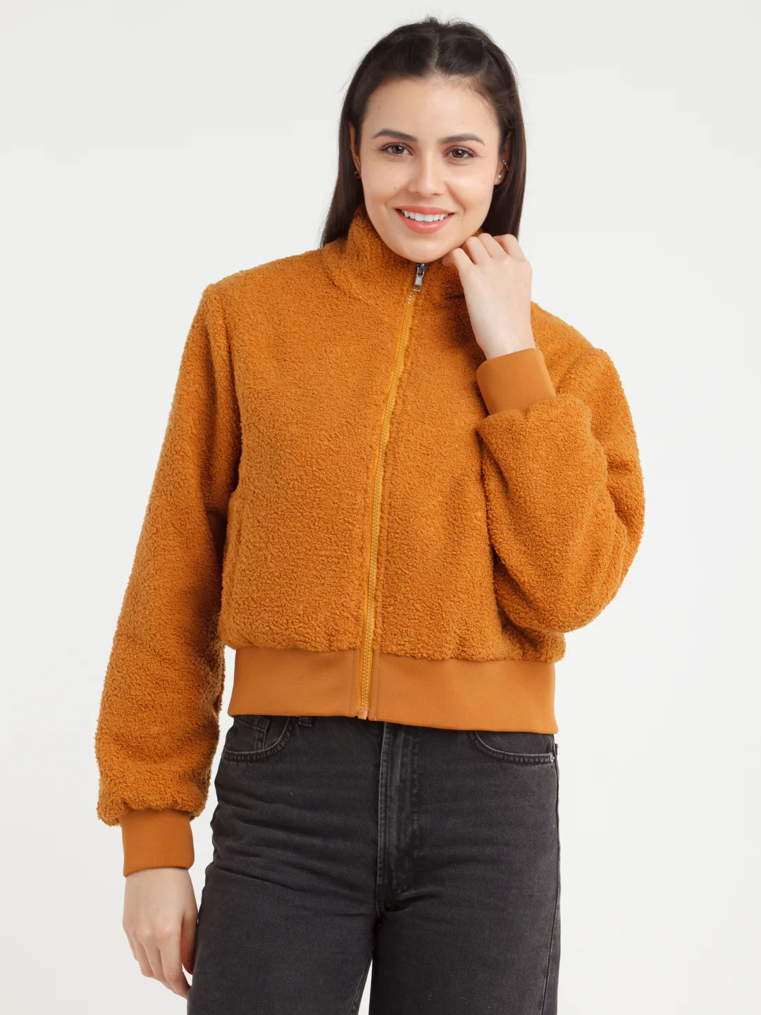 Brown Solid Jacket - Image 2