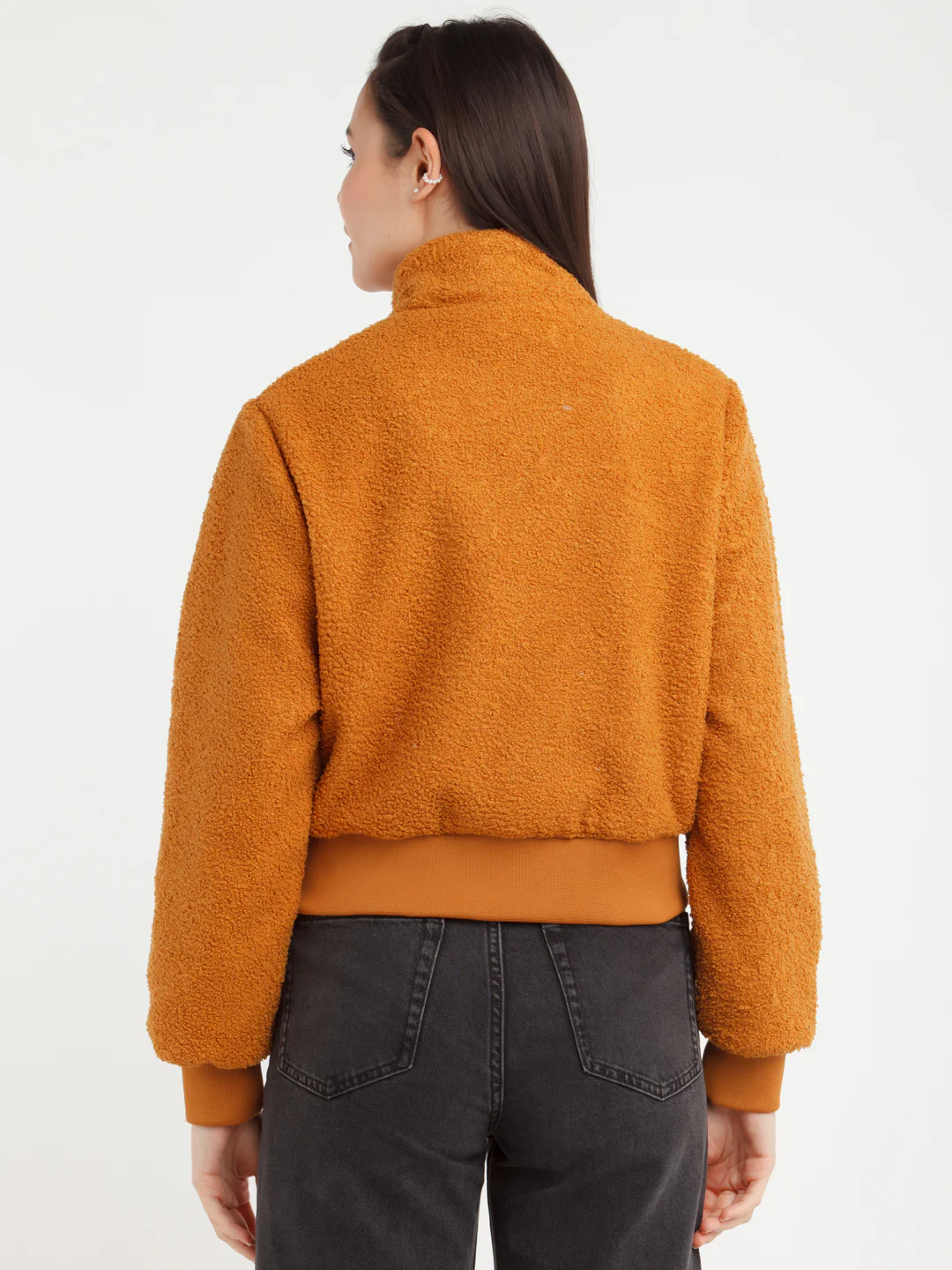 Brown Solid Jacket - Image 3