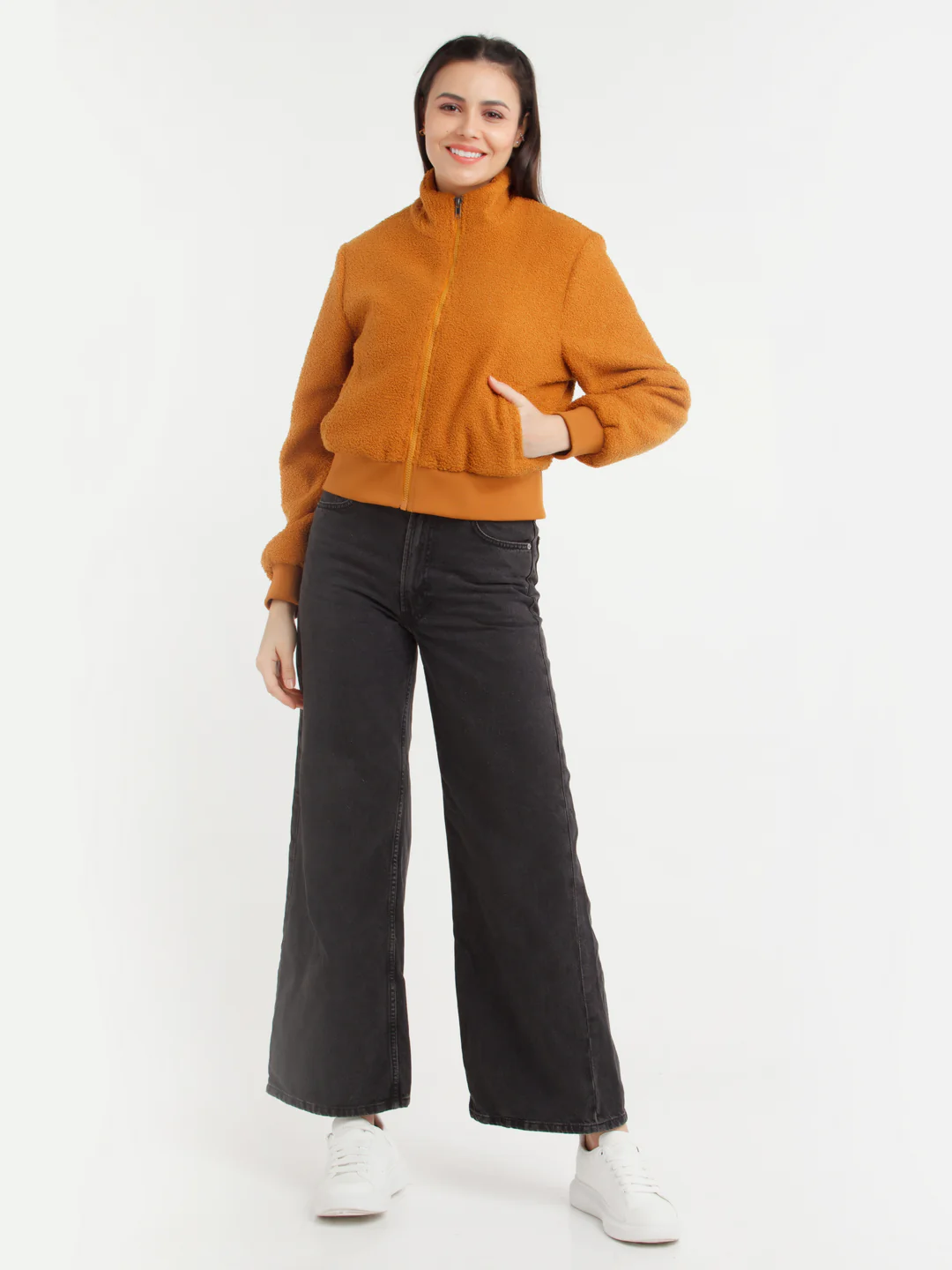 Brown Solid Jacket - Image 4