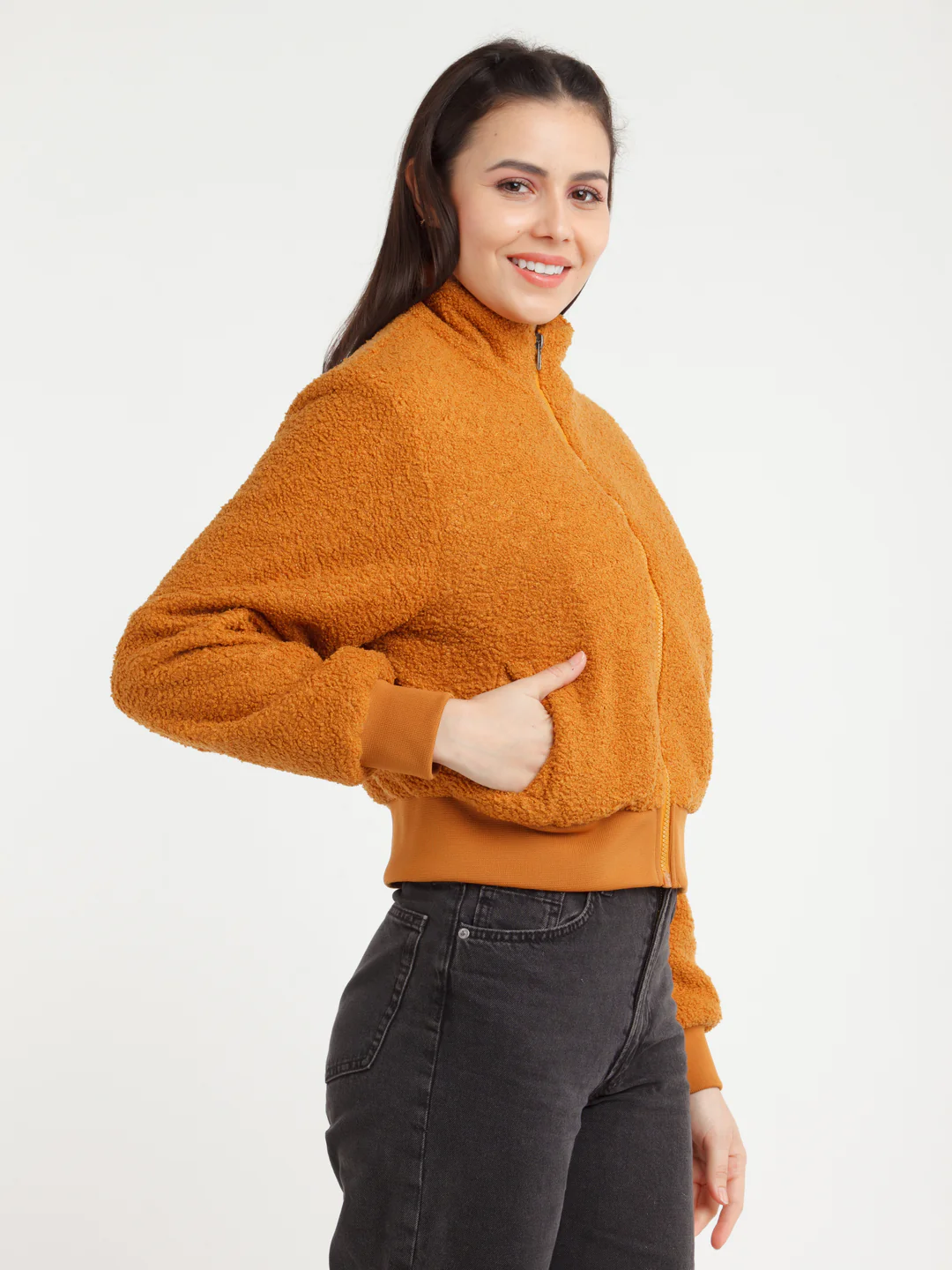 Brown Solid Jacket - Image 5