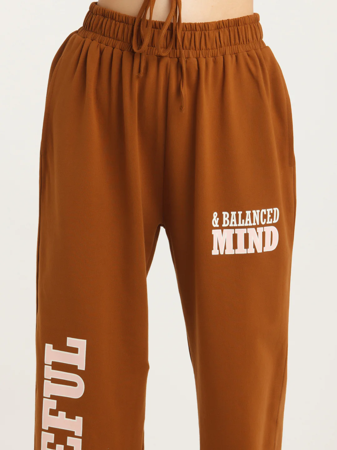 Brown Solid Joggers - Image 6
