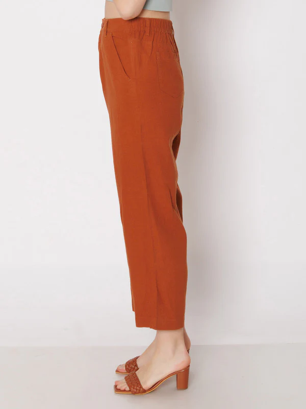 Brown Solid Parallel Trouser - Image 3